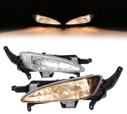 HECASA Fog Light Compatible with 2011-2013 Kia Optima LX EX Bumper Driving Fog Lamps Left & Right Side Clear Lens Plastic Replacement for KI2593124 922022T010 KI2592124 922012T010 w/Switch Wiring in Saudi Arabia