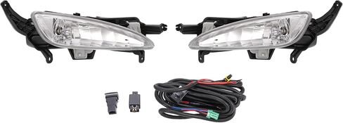 HECASA Fog Light Compatible with 2011-2013 Kia Optima LX EX Bumper Driving Fog Lamps Left & Right Side Clear Lens Plastic Replacement for KI2593124 922022T010 KI2592124 922012T010 w/Switch Wiring in Saudi Arabia