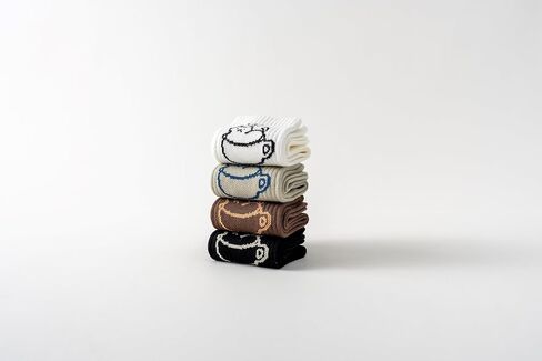 Women Crew Socks, 4 Pairs Novelty Cotton Socks, Stylish Women's Casual Comfort Ankle Socks in Saudi Arabia