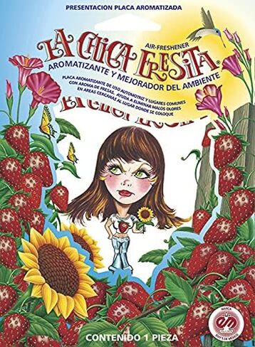 LA CHICA FRESITA Fresa/Strawberry Car Air Freshener Aromatizante Mexico (10) in Saudi Arabia