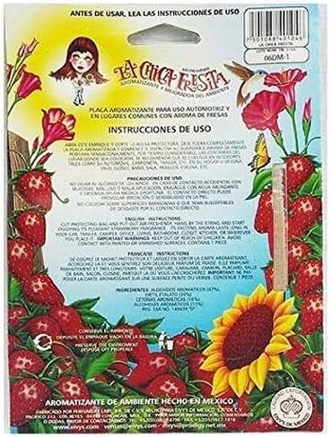 LA CHICA FRESITA Fresa/Strawberry Car Air Freshener Aromatizante Mexico (10) in Saudi Arabia