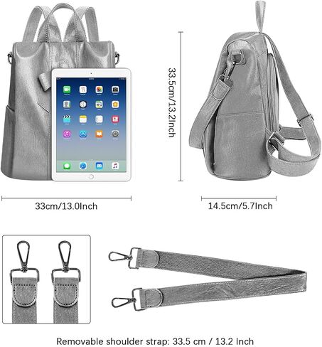 HUA ANGEL Women's Leather Backpack Purse Anti-Theft Daypacks for Travel College Office Shopping Carry on Bags Everyday Use in Saudi Arabia
