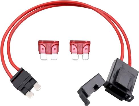 ZOOKOTO 32V 16 AWG Specialized Car Fuse Holder Connector 10A, Standard ATO Blade Type Fuse Holder for Standard ATM Fusebox Panels, with 2Pcs 10A Fuses,11.5 Inch in Saudi Arabia