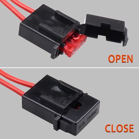 ZOOKOTO 32V 16 AWG Specialized Car Fuse Holder Connector 10A, Standard ATO Blade Type Fuse Holder for Standard ATM Fusebox Panels, with 2Pcs 10A Fuses,11.5 Inch in Saudi Arabia