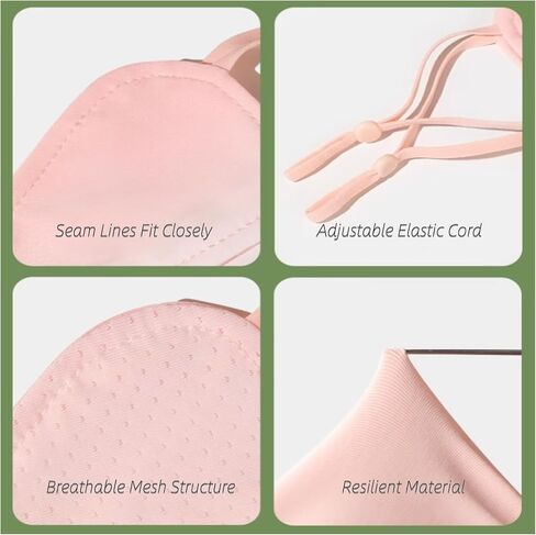 FlickerGlimmer Women Summer Sun Protection Face Mask Breathable Ice Silk Fabric UV Resistant Stylish Outdoor Wear High Aesthetic Value (Purple) in Kuwait