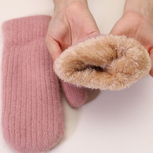IZUS Cold-Weather Thick-Knit-Mittens for Women Winter-Spring-Warm Outdoor-Sport Acrylic-Wool Crochet-Cable-Gloves in Saudi Arabia
