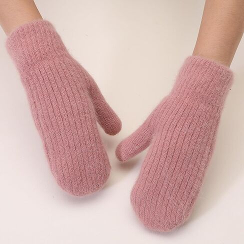 IZUS Cold-Weather Thick-Knit-Mittens for Women Winter-Spring-Warm Outdoor-Sport Acrylic-Wool Crochet-Cable-Gloves in Saudi Arabia