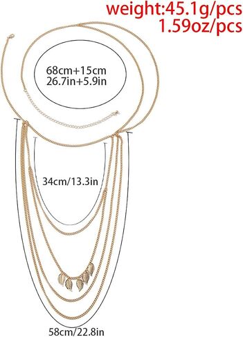 Layered Tassel Shoulder Chain for Women Shoulder Body Chain Festival Upper Arm Bracelet Necklace Summer Beach Punk Bikini Bridal Wedding Body Chain Jewelry in Saudi Arabia