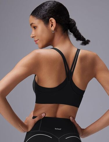 baleaf Freeleaf Broadway Womens High Impact Sports Bra, Wirefree Padded Spaghetti Strap Dance Yoga Workout Bra in Saudi Arabia