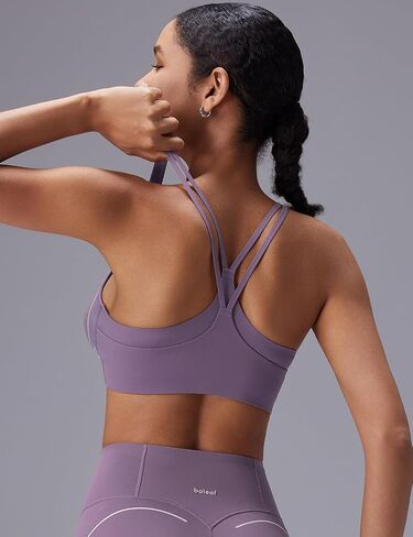 Baleaf Freeleaf Broadway Womens High Impact Pra ، Wirefree Pat -Paghetti Strap Dance Dance Yoga Pradout Bra in Kuwait