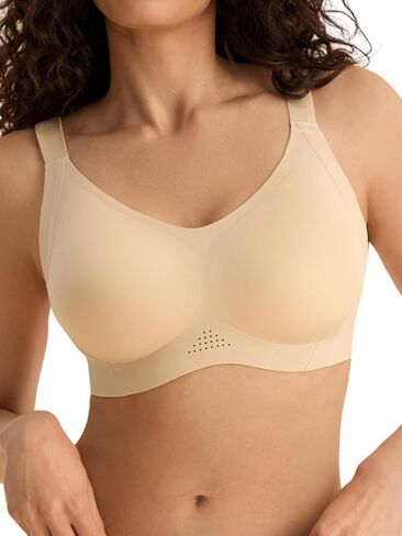 Seamless Bras for Women No Underwire, Wireless Comfortable Bralettes with Support and Lift, Full Coverage T-Shirt Bra in Kuwait