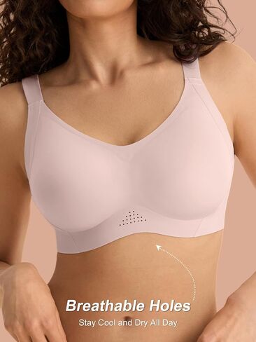 Seamless Bras for Women No Underwire, Wireless Comfortable Bralettes with Support and Lift, Full Coverage T-Shirt Bra in Kuwait
