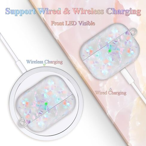 حافظة لطيفة لجهاز Airpod Pro 2 مع غطاء بناتي بحبل لؤلؤي متوافق مع AirPods Pro الجيل الثاني (2022) غلاف للنساء in Kuwait