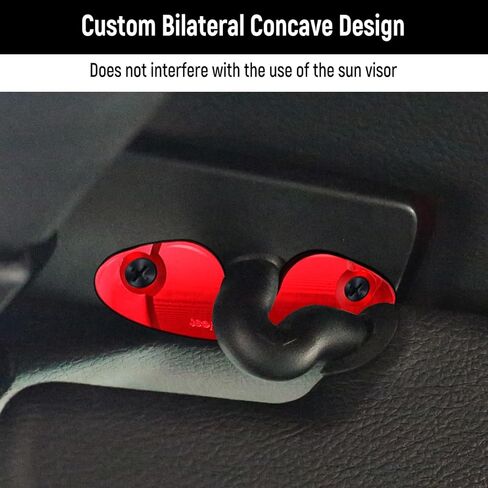 Upgraded Aluminum Alloy Sun Visor Clip for Jeep Wrangler JL JLU 2018-2025 Sahara Sun Visor Repair Kit for Jeep Gladiator JT 2020-2025 Jeep Wrangler JK Sprot/Rubincon Accessories(Red) in Kuwait