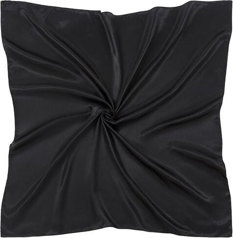 2 Pack 35" Women Large Satin Square Scarves Silk Like Feeling Fashion Headscarf Hair Neck Wrapping Scarves in Saudi Arabia