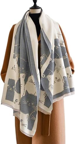 Women’s Fashion Jacquard Large Soft Scarves Pashmina Shawls with Bold Patterns Gift for Women in Saudi Arabia