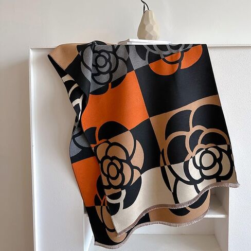 Women’s Fashion Jacquard Large Soft Scarves Pashmina Shawls with Bold Patterns Gift for Women in Saudi Arabia