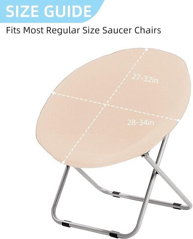 Saucer Chair Cover, Stretch Round Moon Chair Cover, Removable Spandex Jacquard Fabric Soft Saucer Chair Covers for Adults Saucer Chair, Machine Washable in Saudi Arabia