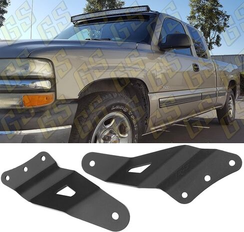 GS Power Upper Windshield Mount LED Light Bar Bracket (Choice of 50, 52 & 54 inch, Straight or Curved) Compatible with Chevrolet 1996-2006 Chevy Silverado Avalanche Suburban Tahoe & GMC Sierra Yukon in Saudi Arabia