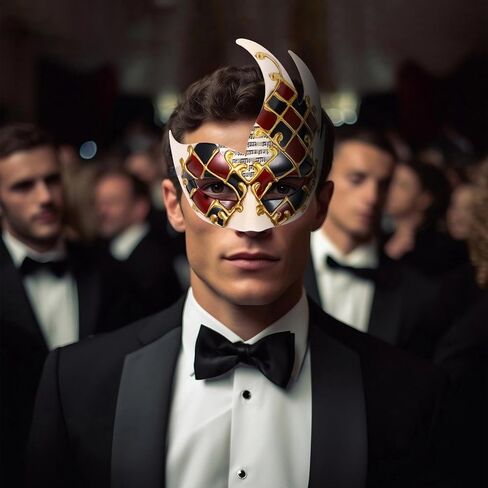 OIDEA Retro Masquerade Mask for Men: Vintage Venetian Mardi Gras Mask Halloween Concert Costume Prom Party Half Face Mask in Saudi Arabia