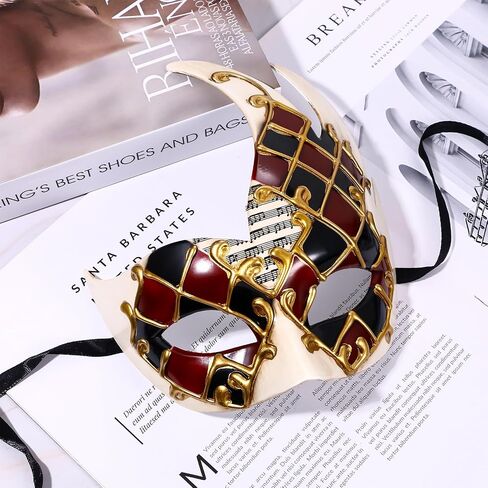 OIDEA Retro Masquerade Mask for Men: Vintage Venetian Mardi Gras Mask Halloween Concert Costume Prom Party Half Face Mask in Saudi Arabia