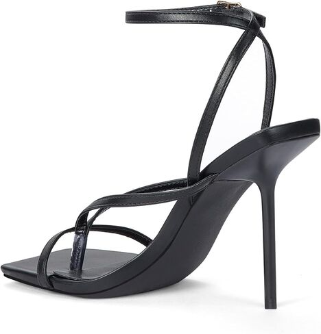 Elisabet Tang Women's Thong Heeled Open Toe Ankle Buckle Strap Heeled Sandals Stylish Dress Shoes in Kuwait