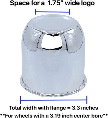 4-Pack Chrome 2.95 Push-Through Center Caps for Auto, Truck & Trailer Wheels - Durable Rims Hub Cover in Saudi Arabia