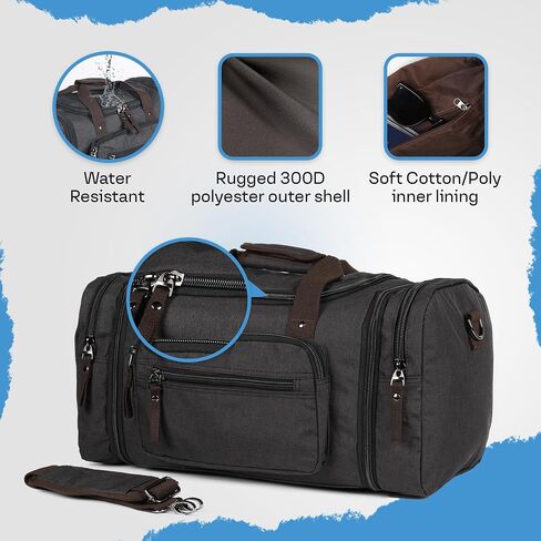 Stylish Duffle Bag for Travel – Expandable to 40L Lightweight and Waterproof Weekender Bag with Multiple Pockets and Adjustable Shoulder Strap for Men & Women – A Premium Carry On Duffle Bag in Saudi Arabia