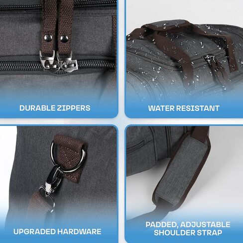 Stylish Duffle Bag for Travel – Expandable to 40L Lightweight and Waterproof Weekender Bag with Multiple Pockets and Adjustable Shoulder Strap for Men & Women – A Premium Carry On Duffle Bag in Saudi Arabia