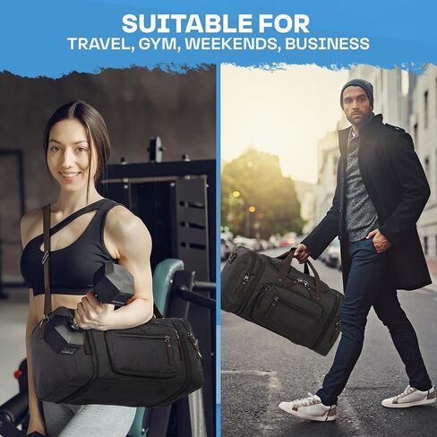 Stylish Duffle Bag for Travel – Expandable to 40L Lightweight and Waterproof Weekender Bag with Multiple Pockets and Adjustable Shoulder Strap for Men & Women – A Premium Carry On Duffle Bag in Saudi Arabia