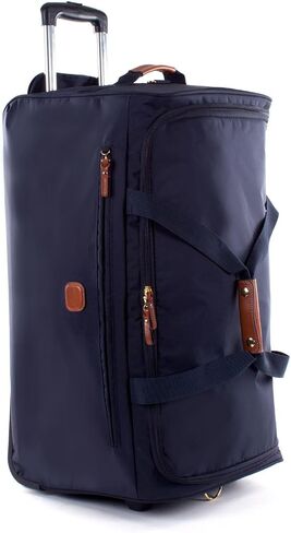 Bric's X-Bag Rolling Duffel Bag - 28 Inch Travel Bag for Men and Women - Luxury Weekender Luggage - Navy in Saudi Arabia