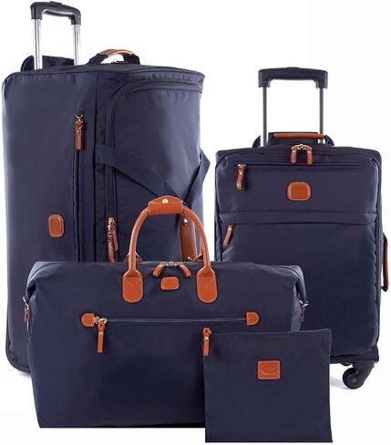 Bric's X-Bag Rolling Duffel Bag - 28 Inch Travel Bag for Men and Women - Luxury Weekender Luggage - Navy in Saudi Arabia