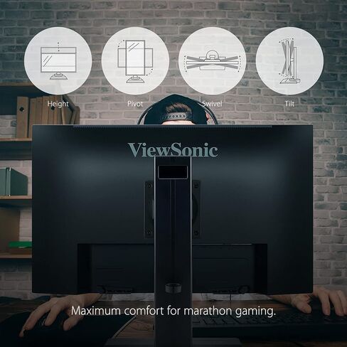 ViewSonic XG272-2K-OLED 27 Inch 1440p 240Hz OLED Ergonomic White Gaming Monitor with up to 0.01ms, FreeSync Premium, G-Sync Compatibility, RGB, and USB-C, HDMI v2.1, DP Inputs in Saudi Arabia