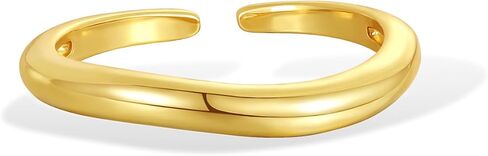 KELORIS PATH Gold Rings for Women, 14K Gold Plated Stackable Twisted Open Thin Wave Ribbed Finger Band Ring Dainty Jewelry Gifts in Saudi Arabia