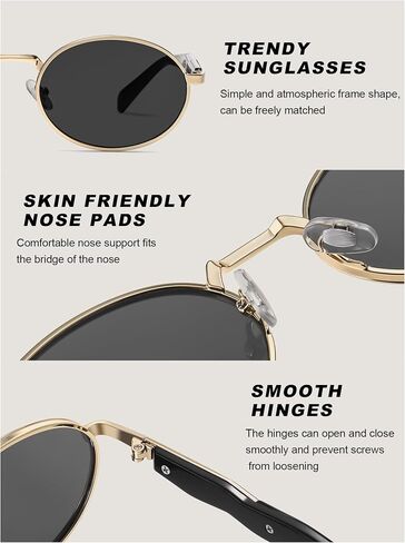 Fashion Trendy Sunglasses Womens for Small Face, Beach Vacation Essentials 58mm UV 400 Protection Lens Oliver (3173) in Saudi Arabia