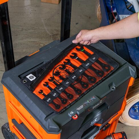 Klein Tools 69408G Ratcheting Combination Wrench Set, SAE, 5/16 to 3/4 Inch, 90-Tooth Steel Alloy with Foam Pouch, 8-Piece in Kuwait