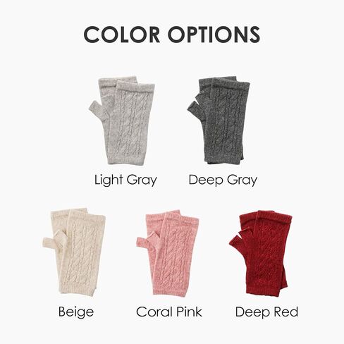 Milieu Smartphone Gloves Silk Wool Hand Warmer Women's Cable Knit Fingerless Autumn/Winter in Saudi Arabia