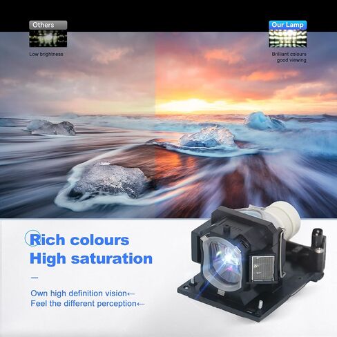 DT00841 Replacement Projector Lamp Bulb with Housing for Hitachi CP-X200 CP-X205 CP-X32 CP-X300 CP-X300WFi CP-X305 CP-X308 CP-X400 CP-X417 CP-X417WF ED-X30 ED-X32 HCP-800X HCP-80X HCP-880X in Saudi Arabia