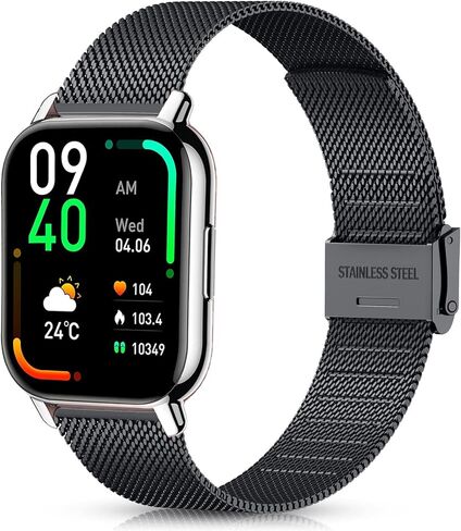 Harikiri Metal Bands Compatible with Fitpolo smart watch IDW13/IDW16/IDW19,22mm Straps for Woneligo W13,Veryfit IDW19,TOOBUR IDW26/IDW20/IDW16,FITVII HM57/HM78/H56,RUIMEN D1/H1 for Smartwatch in Saudi Arabia