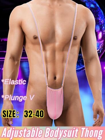 Kaei&Shi Sexy Mens Underwear,Exotic Colorful Straps Man Lingerie Thong,Detachable Bulge Pouch Jockstrap Mankini in Saudi Arabia