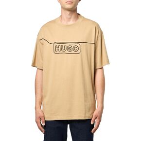 HUGO Men's Outline Logo Crewneck T-Shirt