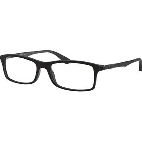Ray-Ban Rx7017 حزمة Eyeglasses: RX 7017 5196 Matte Black and Universal Anti Slicone Leash