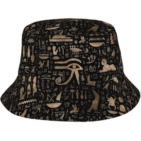 Ancient Egyptian Bucket Hat for Women Men Fashion Sun Cap Packable Travel Summer Beach Hat