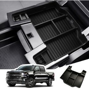 Center Console Organizer Upgrade Flocked Liner Interior Compatible with RAM 1500 2500 3500 2019-2024 2025 Interior Accessories Armrest Box