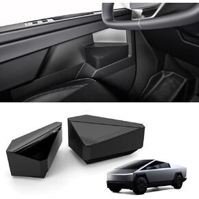 Silicone Side Storage Box for Tesla Cybertruck 2024 2025, Hidden Organizer Tray Insert for Cybertruck Accessories, Custom Fit Pocket Trash Can, Driver Side Handle Storage Bin(1Pack)