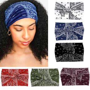 Headbands For Women Fashion Wide Headband Yoga Workout Head Bands Hair Accessories Band 6 Pack