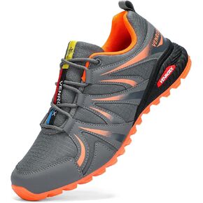 Men's Trail Running Shoes Lightweight Breathable-Mesh Non-Slip for Hiking & Walking Fashion Sneakers