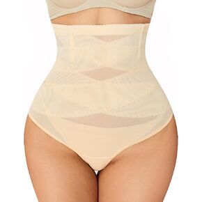 Hioffer Thong Shapewear Tummy Control High Waist Girdles for Women Body Shaper Under Dress Shaping Panties