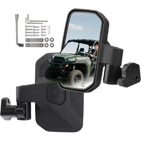 KEMIMOTO UTV Side Mirrors, Upgraded Auto Fold Reset Adjustable Side Mirrors, Fit Full Door Half Door, Compatible with 2016-2025 Can-Am Defender HD5 HD7 HD8 HD9 HD10, NOT Fit Limited 2022-2025