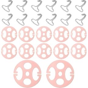 24 PCS Car Seat Cover Plum Plate Metal Hooks, Automotive Plastic Seat Cover Chucks for Fix Fastening, Metal Hooks Locking Clip for Car Seat Replacement, Car Accessories (Black)